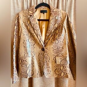 NWOT Nili Lotan snake print lambskin blazer, ladies’ 8